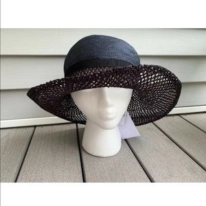 NWT Retail $220.00 Lika Hat Navy Straw